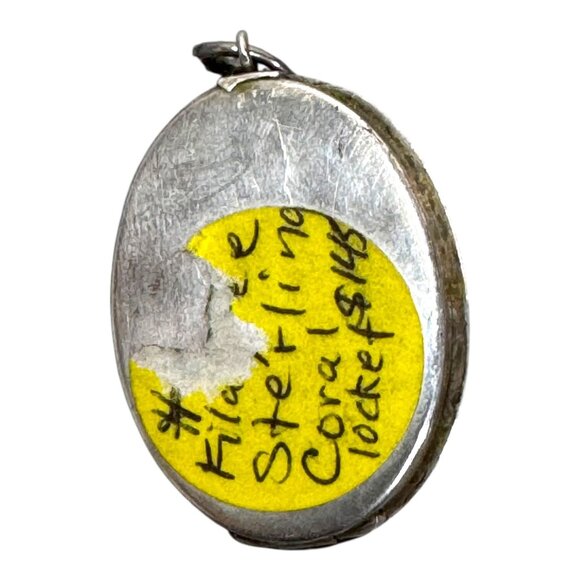 Antique Filigree Sterling Silver & Coral Tibetan Prayer Box Locket Pendant 6.67g - Picture 2 of 5